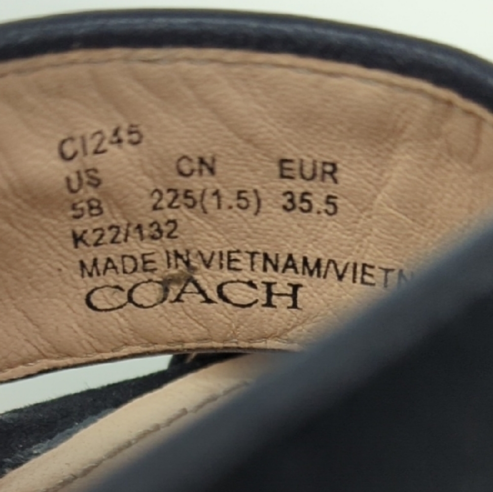 New Coach Talina Sandal Black Size 5 - Picture 9 of 10